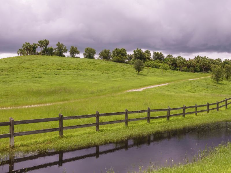 Split Rail Fence in a Garden